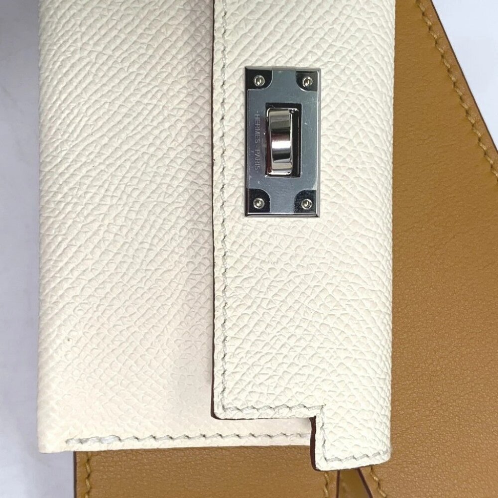 HERMES Bandouliere Kelly Pochette Shoulder strap Swift / Epsom Beige - Picture 4 of 16